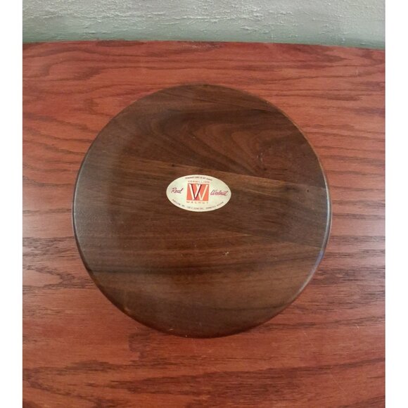 Mid Century Modern Nut Bowl and Cracker Walnut Wood Vintage Holiday USA - Picture 4 of 7